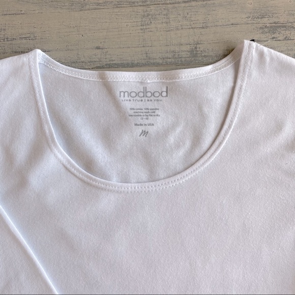 Modbod White Long Sleeve Layering shirt - Picture 3 of 4